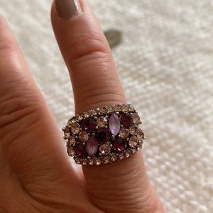 Purple cocktail ring